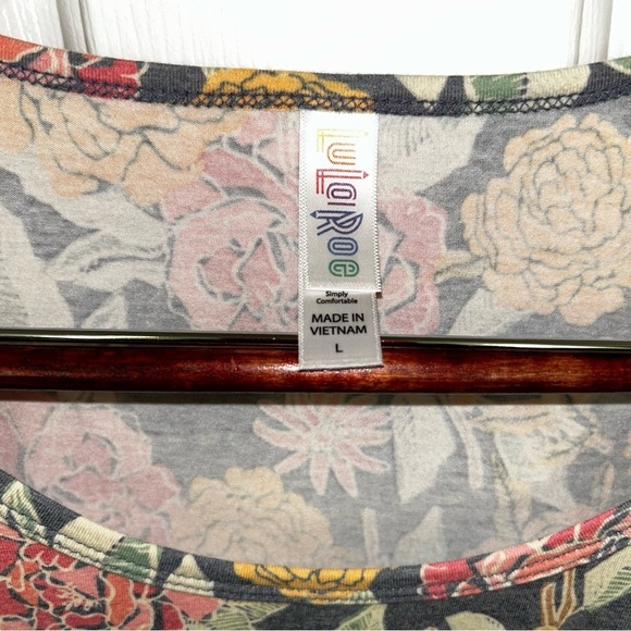 LuLaRoe Yellow and Pink Fitted Blouse - Picture 4 of 6